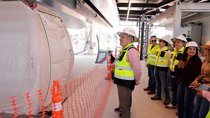 Teleférico de Uruapan alcanza el 99.4% de avance; Bedolla supervisa la obra junto con legisladores 