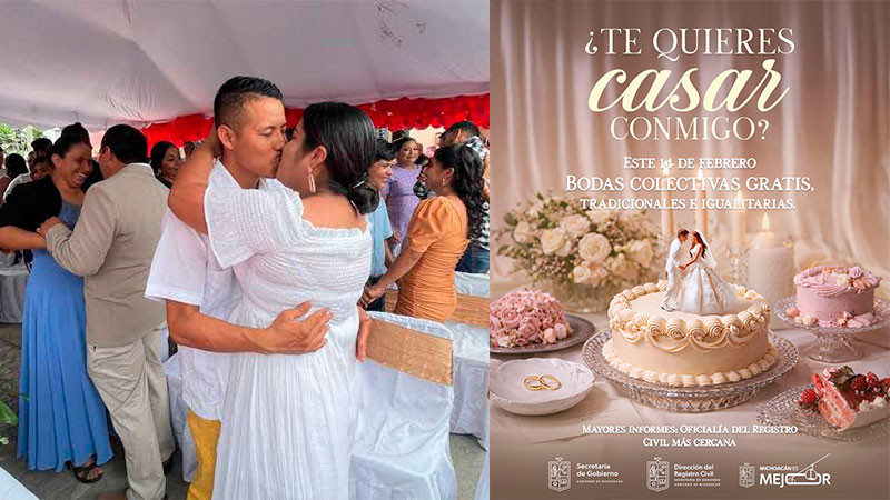  Llega a tiempo a tu boda: tienes hasta mañana 12 de febrero para registrarte para la ceremonia masiva 