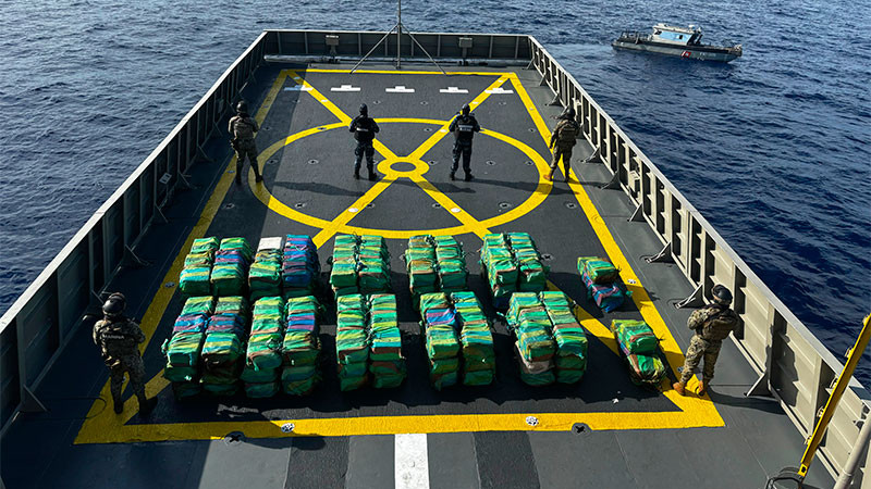 Comando Sur de EEUU y México aseguran 188 bultos con sustancias ilícitas, en el estado de Colima 