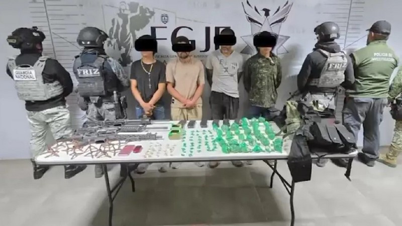 Cae presunto jefe de plaza y tres cómplices tras enfrentamiento armado cerca del rancho Aguilar en Zacatecas 