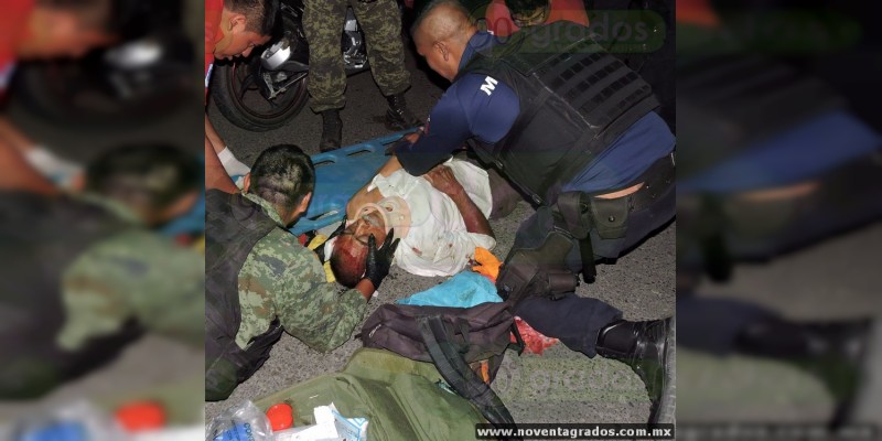 Hospitalizado termina motociclista tras ser atropellado en Apatzingán, Michoacán - Foto 0 