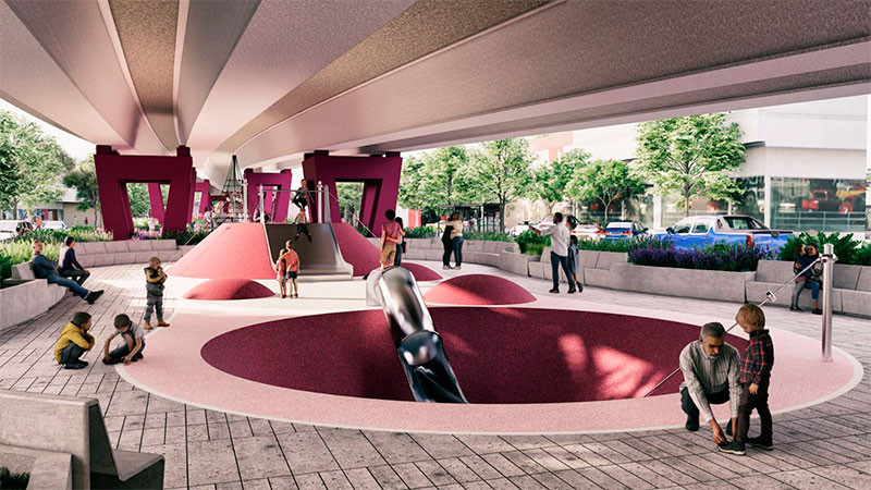 Nuevo espacio público, iluminado y seguro en el bajopuente del Paso La Hielera: Rogelio Zarazúa 