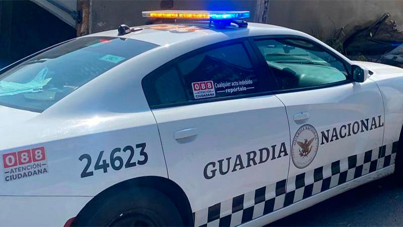 Detenido roba patrulla de la Guardia Nacional, tras accidente vial en el Macrolibramiento de Huimilpan, Querétaro 