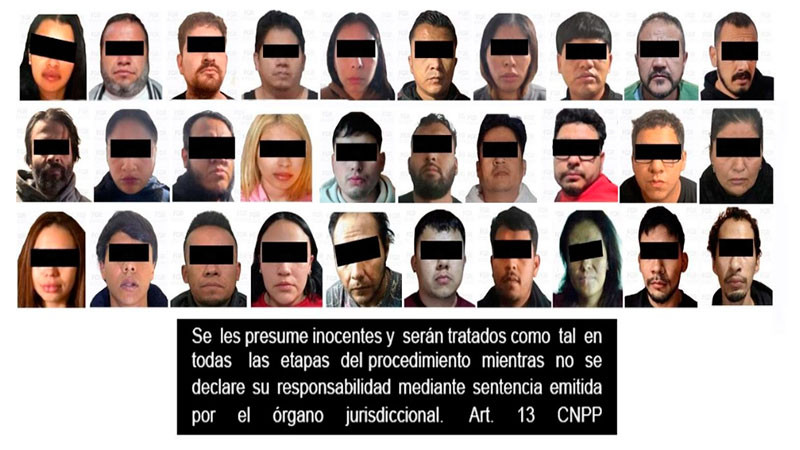 Vinculan a proceso a los 30 presuntos integrantes de un grupo delictivo que fueron detenidos en Querétaro 