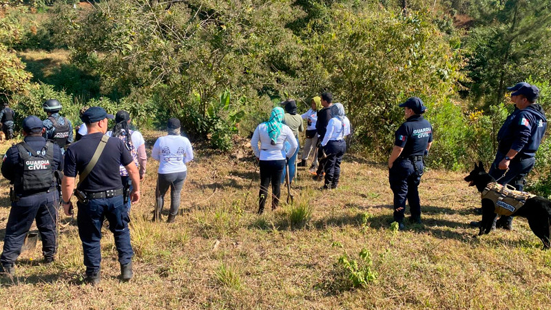 Mediante técnicas forenses, la Guardia Civil mantiene operativos de búsqueda en Michoacán 