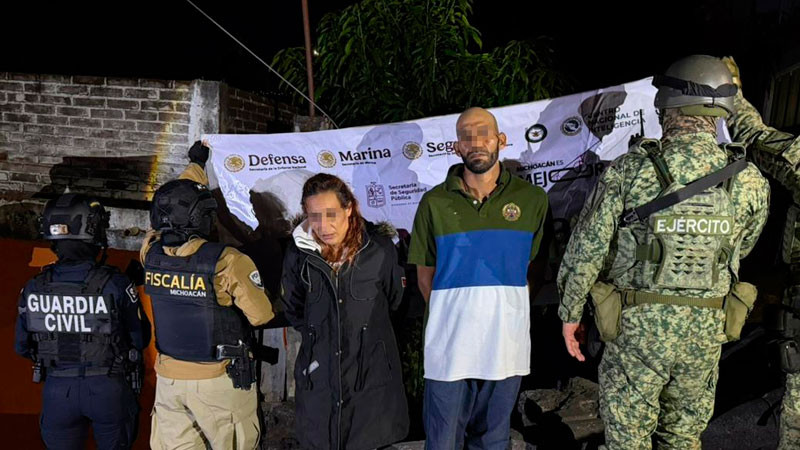 Tras cateo en Uruapan, Michoacán aseguran sustancias ilícitas y detienen a dos personas 