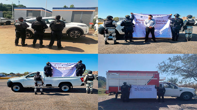 En tres municipios de Michoacán recupera la Guardia Civil tres vehículos robados; hay un detenido  