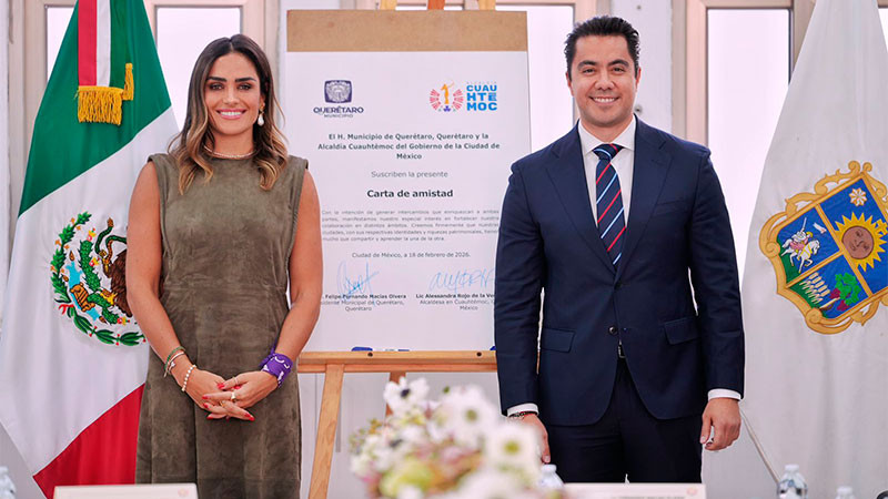 Firman Acuerdo de Amistad Felifer Macías y la alcaldesa de Cuauhtémoc  