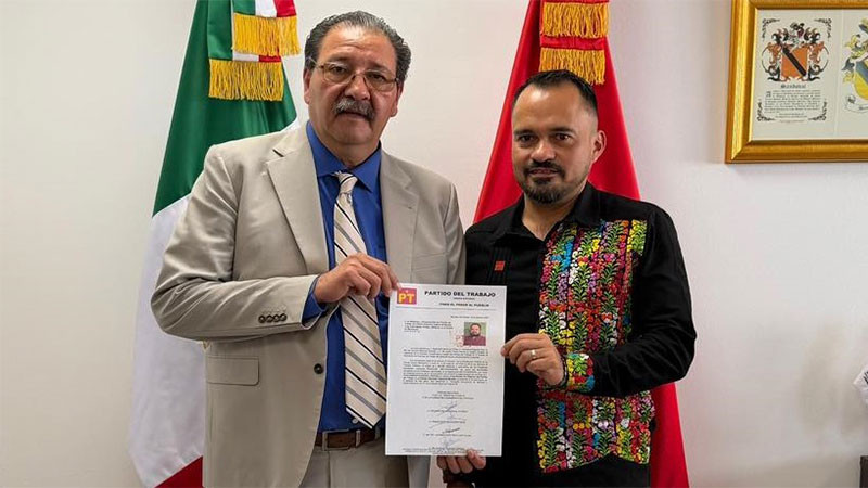 Recibe Hugo Rangel Vargas la ratificación de su nombramiento como Coordinador Distrital de Afiliación del PT en Morelia, Michoacán  