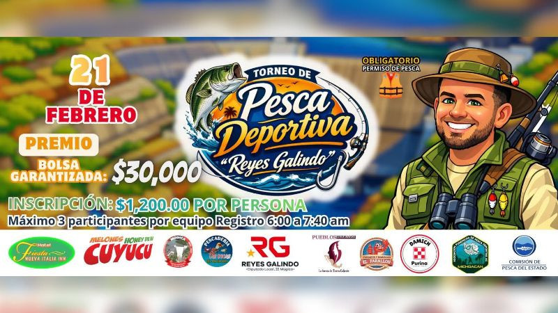 Invitan al Primer Torneo de Pesca Deportiva "Reyes Galindo" 