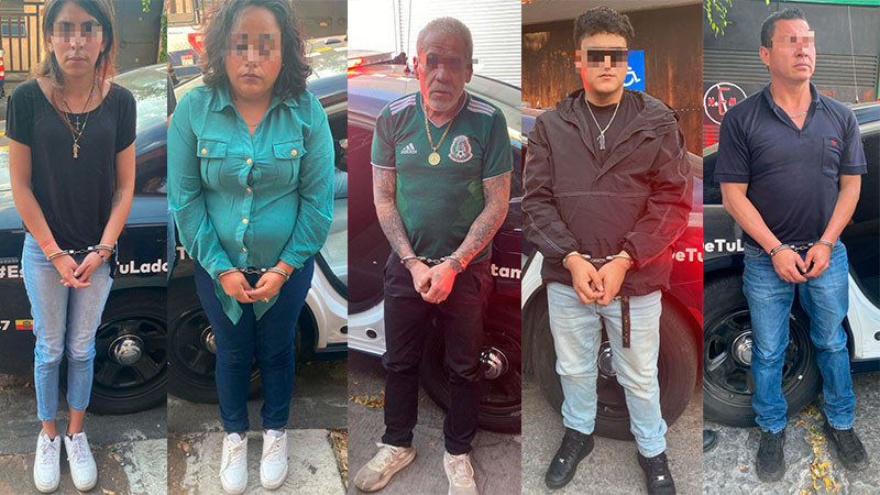 Por presuntos delitos contra la salud, la Policía Morelia detiene a cinco personas en la colonia Juárez 