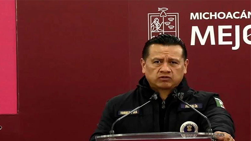 Cuatro delincuentes abatidos en Michoacán este domingo, confirma Fiscal Torres Piña 