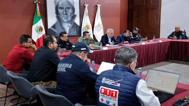 Mantienen Bedolla y Gabinete de Seguridad monitoreo para garantizar la tranquilidad en Michoacán 