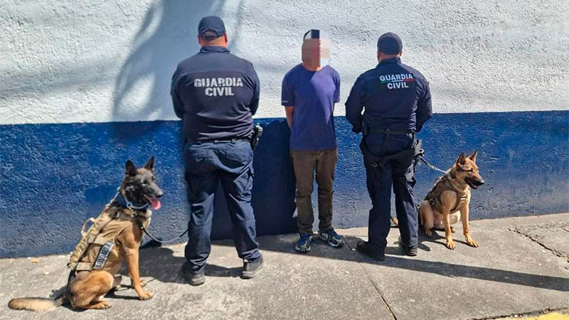 Aprehende la GC a sujeto en posesión de un arma “hechiza” y hierba verde en la colonia Defensores de Puebla de Morelia, Michoacán  