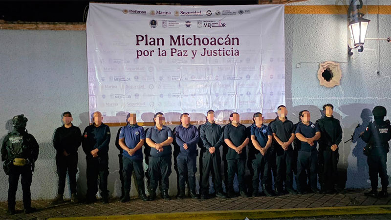 Vinculan a proceso a 11 elementos de la Policía de Ecuandureo por presuntos nexos con grupo delictivo 