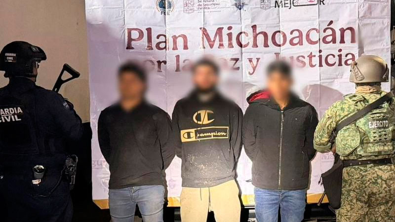 Detienen a tres en Jiquilpan; estarían relacionados con los disparos con arma de fuego contra la alcaldía el 22 de febrero 