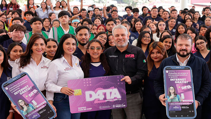 Convoca Bedolla a jóvenes de Uruapan a conectarse gratis a internet con Programa Data 
