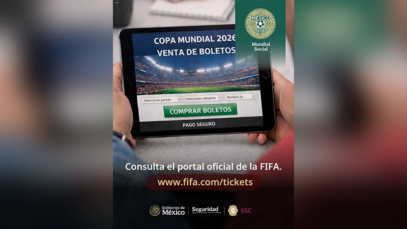 Alertan por fraudes digitales en la venta de boletos para el Mundial de Fútbol 2026 