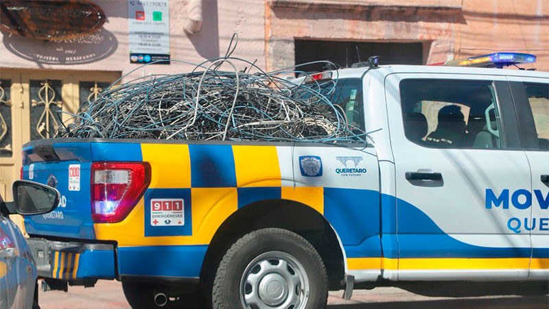 Se han retirado 3 toneladas de cableado en desuso en el municipio de Querétaro; la meta del 2026 son 26.5 toneladas  