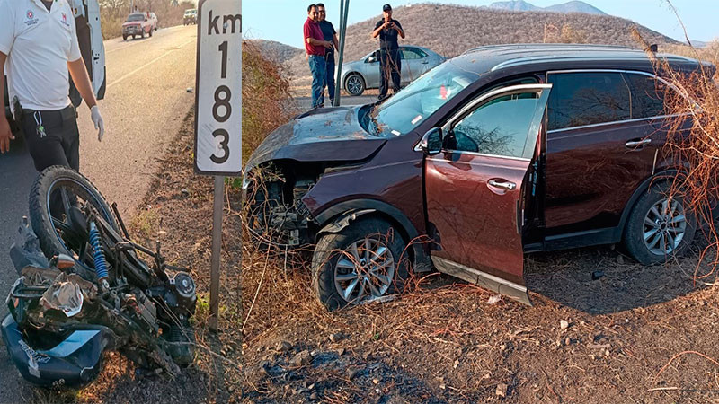 Huetamo, Michoacán: Fallece motociclista en accidente vehicular 