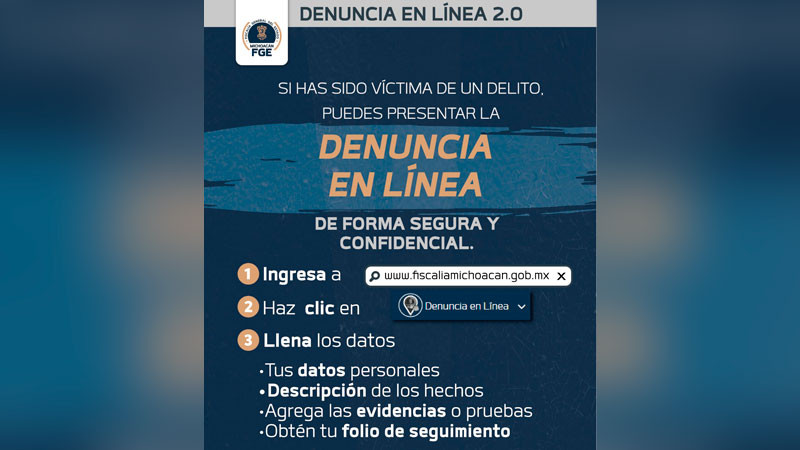 Línea 2.0 concentra 30% de las denuncias que recibe la FGE Michoacán: Carlos Torres Piña 