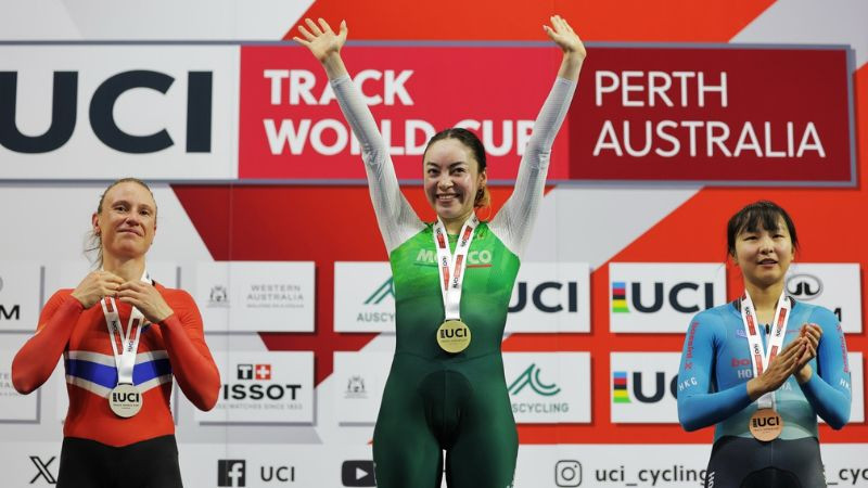 Yareli Acevedo gana oro para México en la Copa del Mundo de Ciclismo de Pista en Perth 