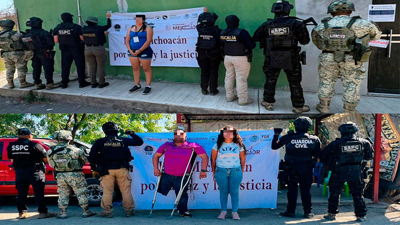 Tras cateos en el Tianguis Limonero de Múgica detienen a tres 