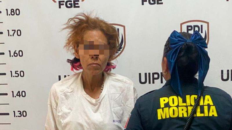 En Morelia, Michoacán detienen a mujer en posesión de estupefacientes 