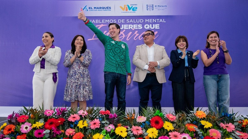 Rodrigo Monsalvo clausura con éxito conversatorio "Hablemos de Salud Mental, Mujeres que Inspiran", en el Día Internacional de la Mujer en el Marqués, Querétaro 