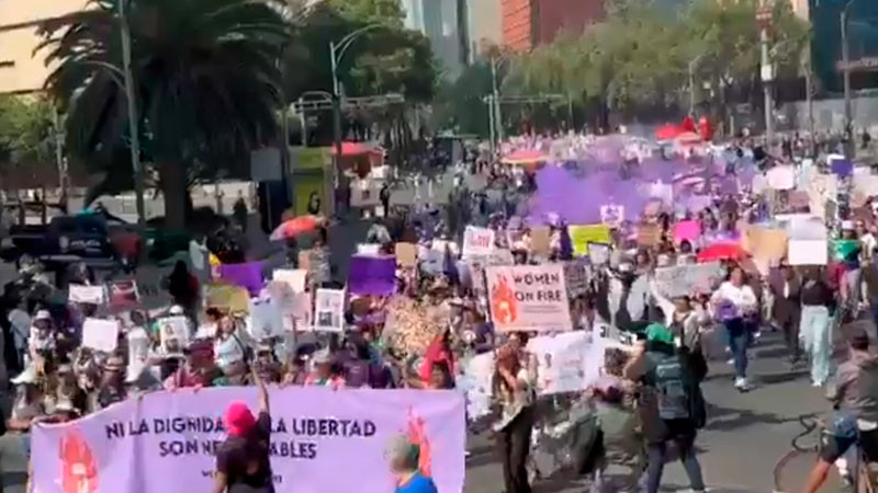 Más de 120 mil mujeres asistieron a la marcha del 8M en la CDMX 