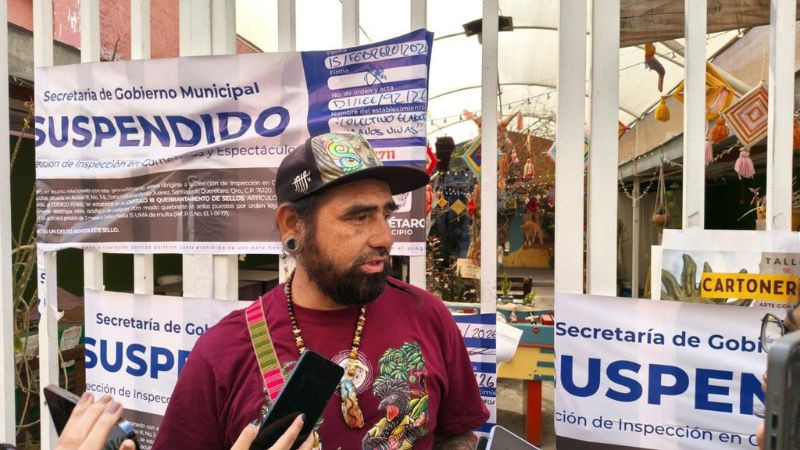 Clausuran espacio del colectivo “ElaborArte Manos Vivas” por faltas administrativas en el Centro Histórico de Querétaro 