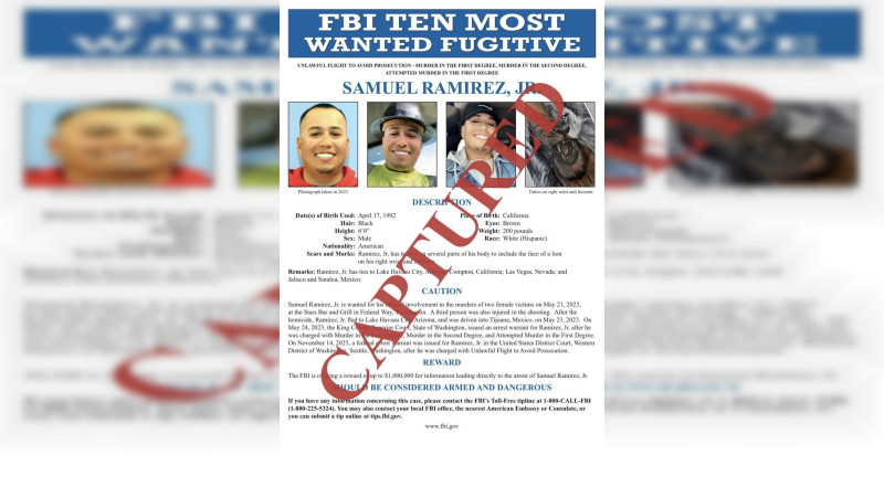 Detienen en Sinaloa a uno de los 10 fugitivos más buscados por el FBI 
