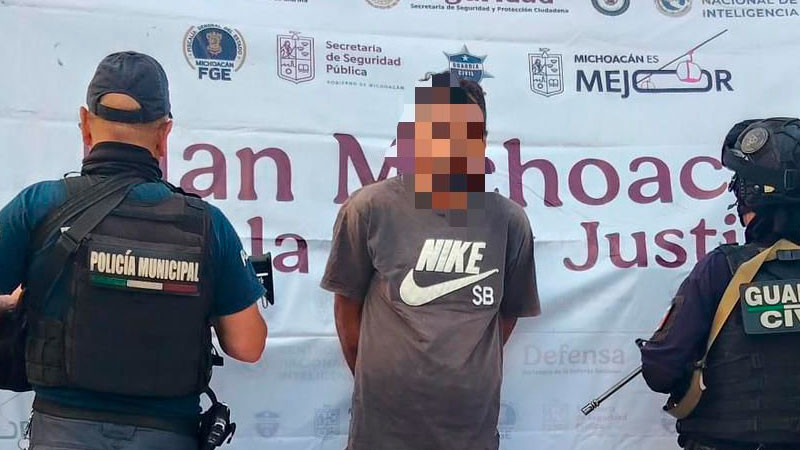 Detienen a sujeto en posesión de siete kilos de enervante vegetal, en Jacona, Michoacán 