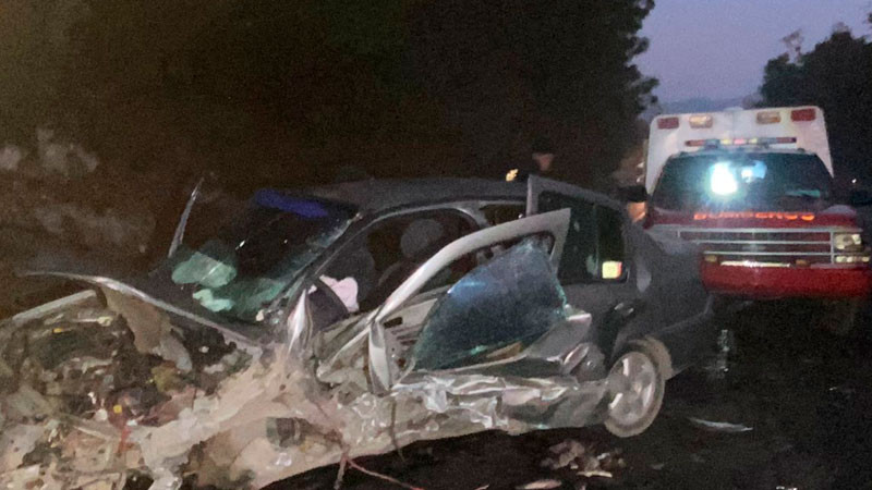 Se registra choque en Zitácuaro, Michoacán 