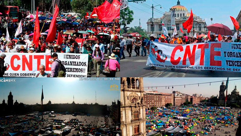 CNTE anuncia paro nacional de tres días; habrá plantón en el Zócalo 
