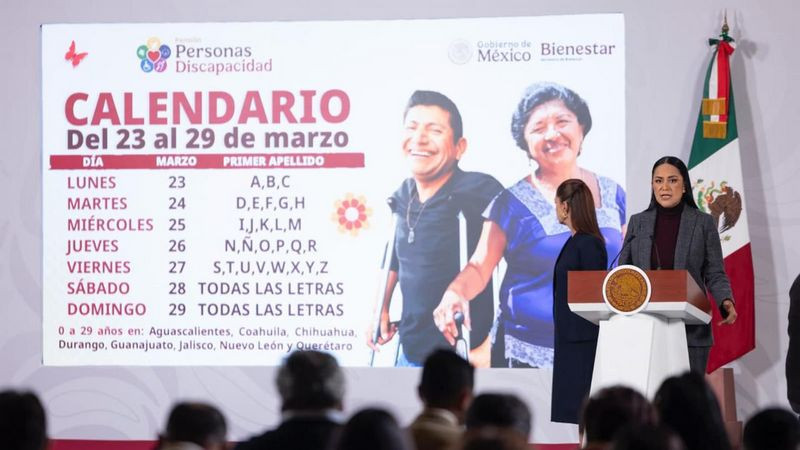 Del 23 al 29 de marzo, registro a la Pensión para Personas con Discapacidad: Ariadna Montiel 
