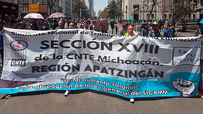 CNTE estima 50% de escuelas en paro en Michoacán; Esperan aumento de movilizaciones 