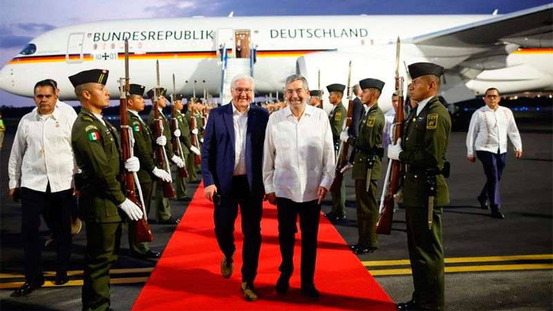 Llega el presidente de Alemania a México; sostendrá una reunión con Sheinbaum y empresarios  