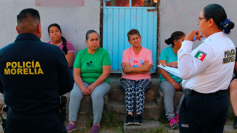Escuchando y atendiendo, Policía Morelia fortalece cercanía con vecinas y vecinos de la 2 de diciembre 