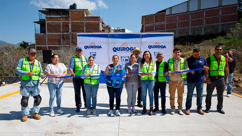 Entrega Alma Mireya González obra integral que mejora servicios y vialidad en Cerro de la Rosa en Quiroga 