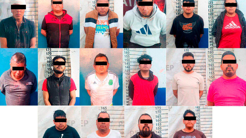 Caen en Puebla 16 presuntos integrantes de grupo delincuencial michoacano 