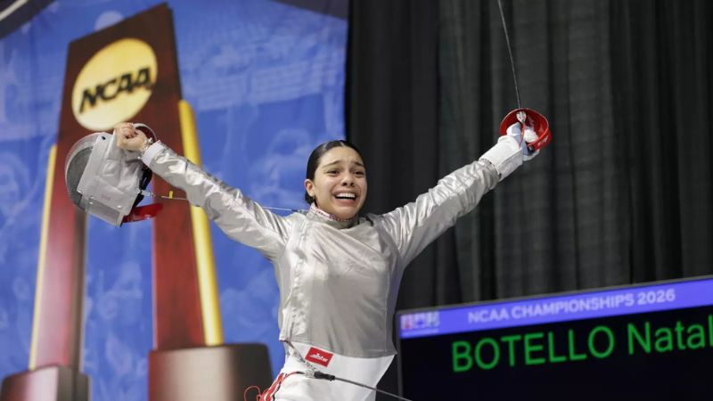 La mexicana Natalia Botello hace historia: se corona campeona de sable femenil en la NCAA 2026 