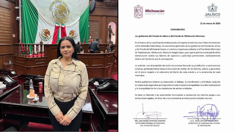 Gobiernos de Michoacán y Jalisco piden a alcaldesa de Tepalcatepec acatar disposiciones en materia de seguridad 
