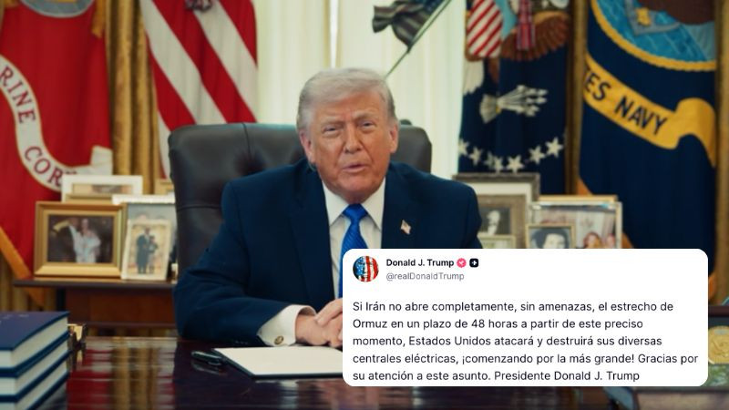 Trump lanza ultimátum a Irán sobre el estrecho de Ormuz y advierte posibles ataques 