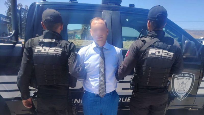 Querétaro: POES asegura camioneta y detiene a sujeto de origen extranjero presuntamente relacionados con un hecho delictivo 