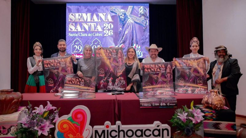 Presenta Dayana Pérez Mendoza programa oficial de Semana Santa 2026 en Santa Clara del Cobre 