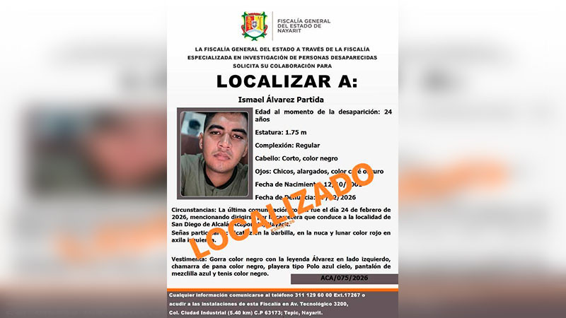 Encuentran con vida a militar de Nayarit que había desaparecido hace un mes 
