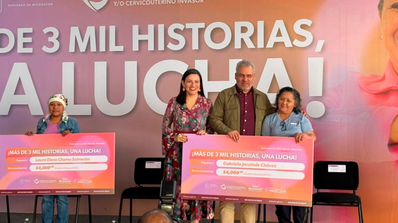 Bienestar Michoacán ha invertido 200 mdp en apoyos a mujeres con cáncer: Andrea Serna 