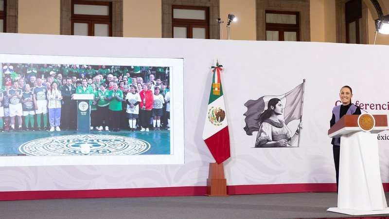 Más de 700 mil mexicanos participan en torneo nacional de cascaritas y dominadas: Sheinbaum 