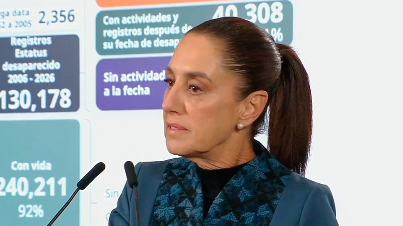 Presenta Shienbaum informe sobre desaparecidos en México 